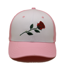 Ladies Women Custom Logo 5/6 Panel Hot Pink Baseball Cap/Hat For Girls